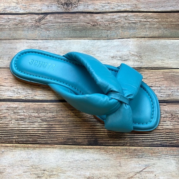 Women's Schutz Fairy Slide Sandal, Size 6 M - Blue - Picture 2 of 6